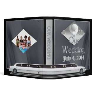 Stretch Limo Wedding Album w/ Photo Insert on Back binder