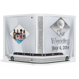 Stretch Limo Wedding Album w/ Photo Insert on Back binder