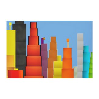 Stretched Canvas Print: The City