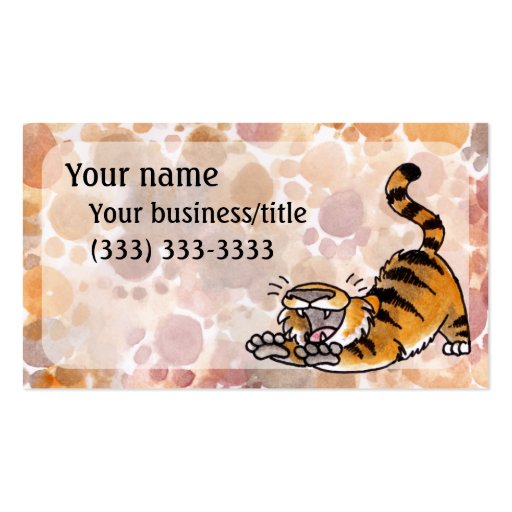 Stretching Tiger Business Card (front side)