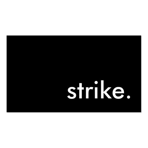 strike. business card template (front side)