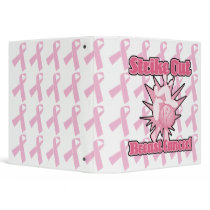 strike out breast cancer awarness ribbons notebook binders