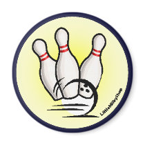 Strike the Bowling Pins Magnet