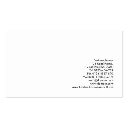 Striking Black Grunge Blue Stripe Business Card (back side)