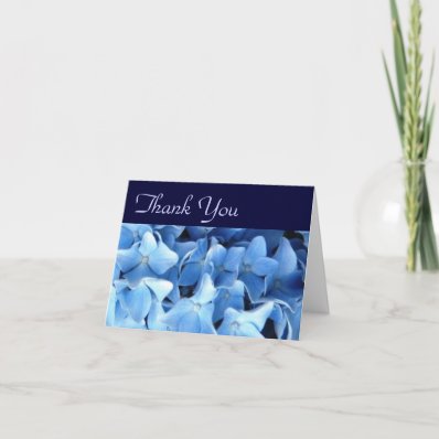 Striking Blue Hydrangeas Thank You Card 6