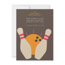 Striking Bowling Party Invitation