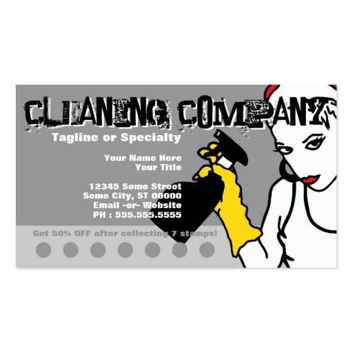 string clean (stamp card) business card templates (back side)