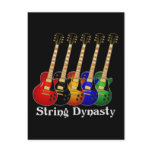String Dynasty Electric Guitar Post Cards