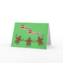 String of Gingerbreadmen with White Berries cards