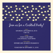 String of Lights Cocktail Party Invitation (navy) invitations