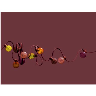 String of Lights Deep Pink Postcard postcard