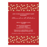 String of Lights Engagement Party Invitation (red)