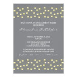 String of Lights Engagement Party Invite (grey)