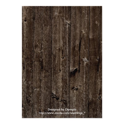 String of lights, old wood wedding couples shower custom invitations