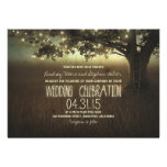 string of lights rustic wedding invitation