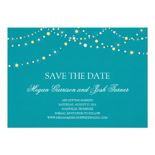 String of Lights Save the Date Custom Invite