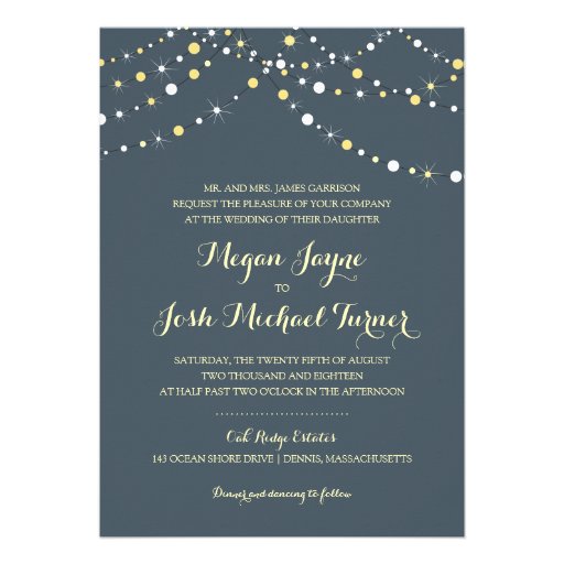 String of Lights | Wedding Card