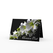 String of White Lily/Your Occasion Greeting Card
