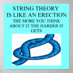 string theory is sexy physics joke poster
