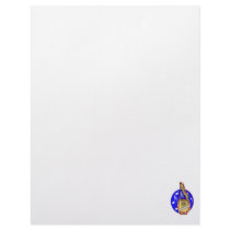 Stringed Harp Guitar Cross Instrument Customized Letterhead
