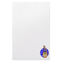 Stringed Harp Guitar Cross Instrument Custom Stationery