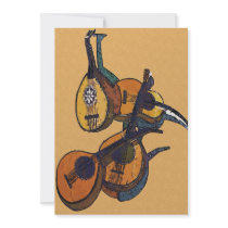 Stringed Musical Instruments Personalized Invitation