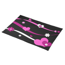Strings of hearts and flowers american mojo placemats