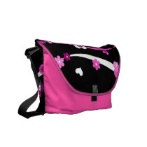 Strings of hearts and flowers rickshaw messenger bags