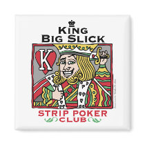 Strip_poker_king_zazzle magnets