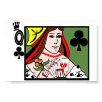Strip Poker Queen of Clubs posters