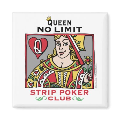 Strip_poker_queen_zazzle Fridge Magnet by mudgestudios