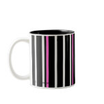 Stripe - black/pink -mug