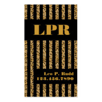 Stripe Leopard & Black business cards by JuJuGarden Stripe Leopard & Black business cards