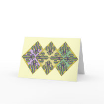 Stripe Mardi Gras Fleur de lis Card