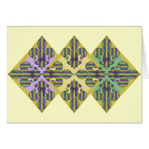 Stripe Mardi Gras Fleur de lis Card