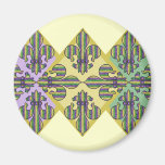 Stripe Mardi Gras Fleur de lis Magnets