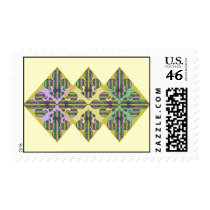 Stripe Mardi Gras Fleur de lis Postage Stamp