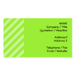 Stripe Pattern in Green. Business Card Template