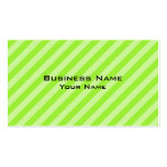 Stripe Pattern in Green. Business Card Templates