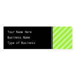 Stripe Pattern in Green. Business Card Templates