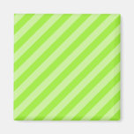 Stripe Pattern in Green. Refrigerator Magnets