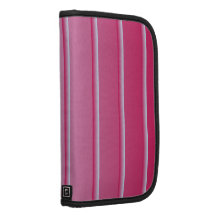 Stripe - Pink Corrugated Look Folio Planners