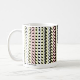 Stripe - pink cream - mug mug