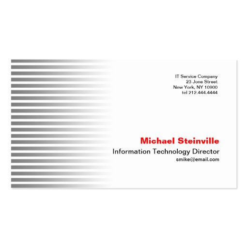 Stripe Silver Business Card (front side)