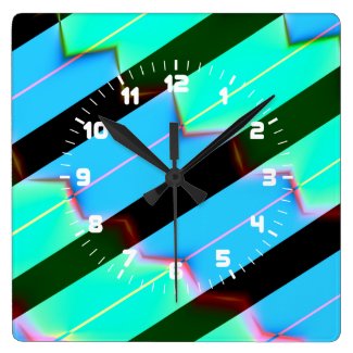 Striped Abstract Wall Clock
