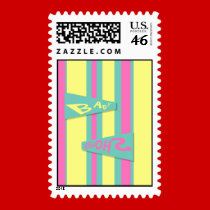 Striped Baby Shower Card postage