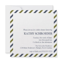 Striped Baby Shower Invitation Template