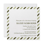 Striped Baby Shower Invitation Template
