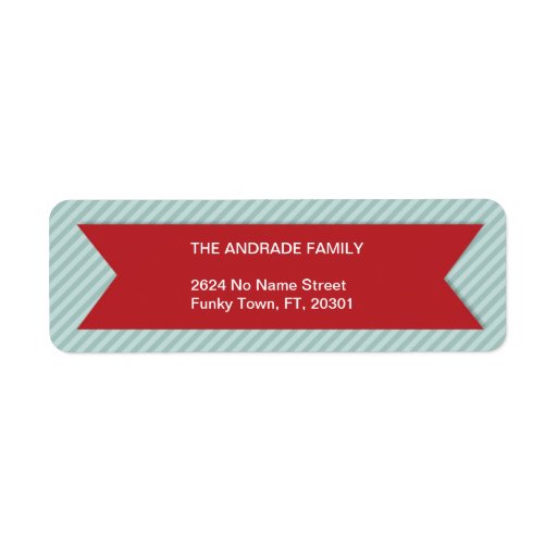Striped Background Return Address Labels Template