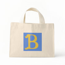 Striped Bag Monogrammed with the Letter B by pharrisart Striped Bag Monogrammed with the Letter B